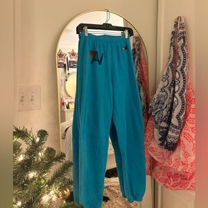 Aviator Nation Neon Blue Logo Sweatpants